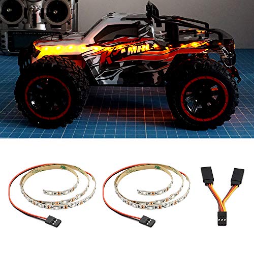elechawk LED Light Strip for RC Fixed Wing Airplane Flying Wing Plane AR Wing Drone Model Car Truck (Yellow) from elechawk