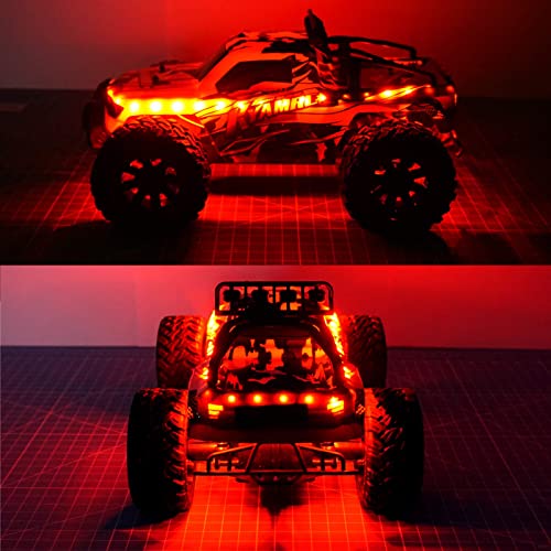 LED Light Strip for RC Fixed Wing Airplane Flying Wing Plane AR Wing Drone Model Car Truck (Red) by elechawk