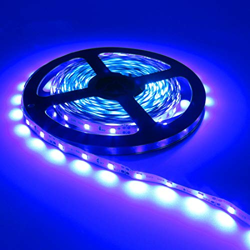 Battery Operated Lights, Led Strip Lights Battery Powered, Battery Led Light with Led Light Battery Powered Flexible Ribbon Light, 300leds Cool Warming-5M / 16.4ft (Blue) by COOBATG