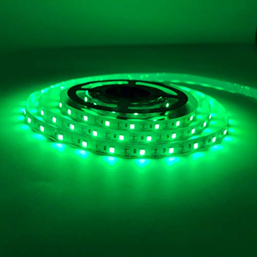 Battery Operated Lights, Led Strip Lights Battery Powered, Battery Led Light with Led Light Battery Powered Flexible Ribbon Light, 300leds Cool Warming-5M / 16.4ft (Green) by COOBATG