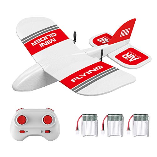 GoolRC KF606 RC Plane, 2.4Ghz Remote Control Airplane, EPP Foam Fixed Wing Plane, RTF Ready to Fly Gliding Aircraft Model Toys with 3 Battery for Beginner by GoolRC