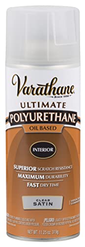 RUST-OLEUM 9181 Varathane Polyurethane Wood Finish Spray, Satin, 11.25 oz, Multicolor from RUST-OLEUM