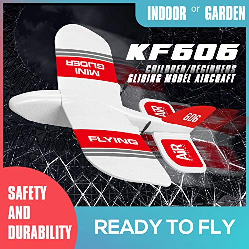 GoolRC KF606 RC Plane, 2.4Ghz Remote Control Airplane, EPP Foam Fixed Wing Plane, RTF Ready to Fly Gliding Aircraft Model Toys with 3 Battery for Beginner by GoolRC