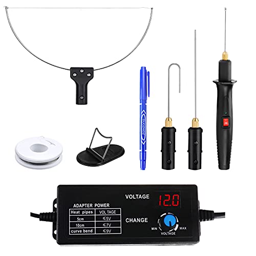 4 in 1 Foam Cutter Set With Digital Voltage Controller, GOCHANGEDIRECT Electric Cutting Machine Pen Tools Kit, 100-240V /18W Styrofoam Cutting Pen with Electronic Voltage Transformer Adaptor by GOCHANGEDIRECT