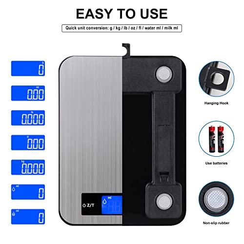 Food Scale, Kitchen Scale 33lb, Easy Cleaning Digital Scale, 1g/0.1oz Precise Multi-Purpose Food Scale for Kitchen by Hengmei Electrical company