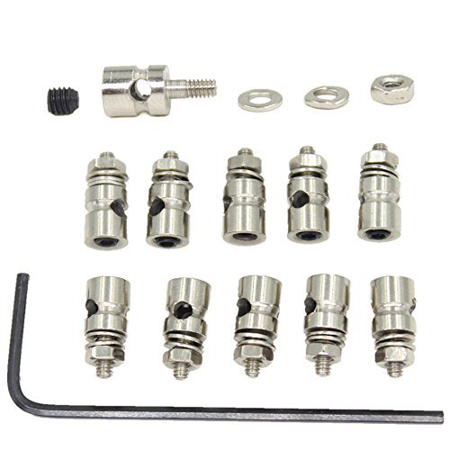 Hobbypark 25pcs Adjustable Pushrod Connector Linkage Stoppers D1.3mm RC Airplane Plane Parts from DNhobby