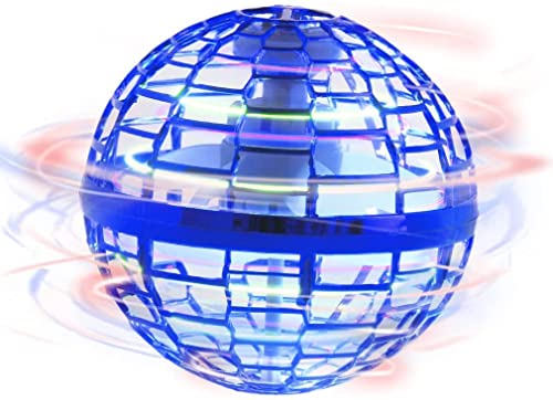 FLYNOVA PRO Flying Ball Toys, ã2021 Upgradedã Rechargeable Flying Boomerang Ball 360Â° Rotating Soaring Orb UFO Built-in LED Lights, Safe Fly Orb Toy Mini Spinner Drones for Kids (Blue) from Flynova