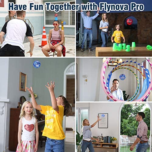 FLYNOVA PRO Flying Ball Toys, ã2021 Upgradedã Rechargeable Flying Boomerang Ball 360Â° Rotating Soaring Orb UFO Built-in LED Lights, Safe Fly Orb Toy Mini Spinner Drones for Kids (Blue) from Flynova