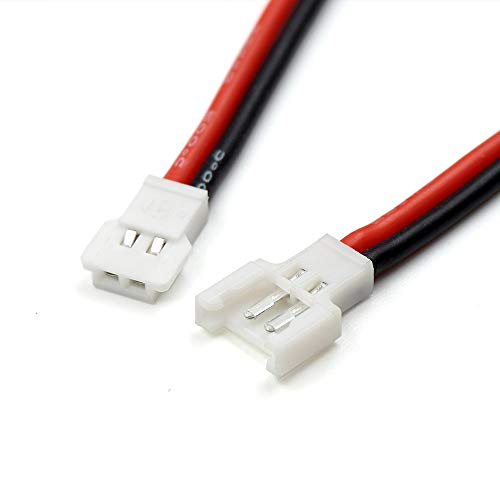 10 Pairs 2.0mm Spade 2P Cable Lead Plug Connector Male and Female for 1S Lipo Battery Charging Drone Syma X5C X5SW SNAPTAIN S5C by elechawk