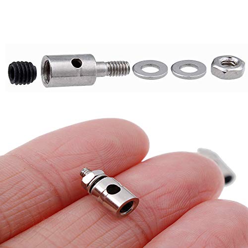 5 Sets Nylon Control Horns + Steel PushRods 1.2 x 180mm+ Pushrod Connector Linkage Stopper 1.8mm Parts for RC Airplane Model Aircraft from FUNTEN