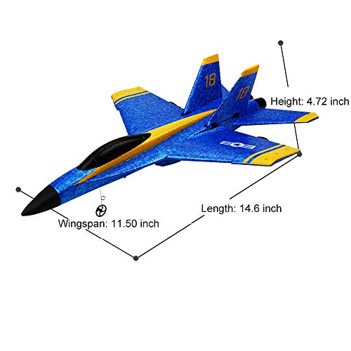 Remote Control Airplane, 2.4Ghz 2 Channel RC Plane Ready to Fly, Durable EPP Foam Built-in 3-Axis Gyro, Easy to Fly RC Aircraft and Great Gift Toy for Beginners and Kids, Upgraded with Propeller Saver from Dailiot