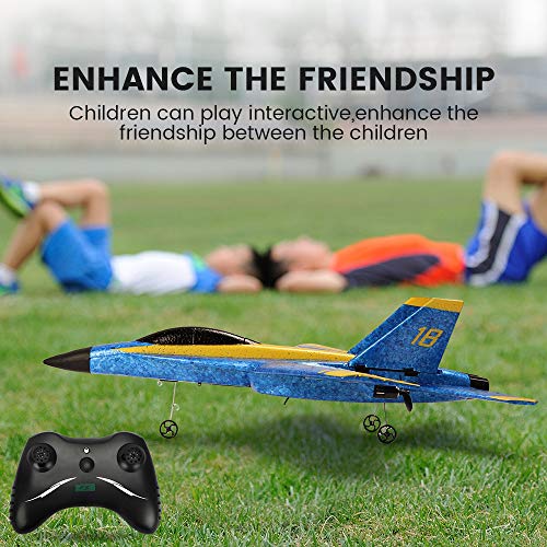 RC Plane Remote Control Airplane Ready to Fly, 2.4GHZ 2 Channel RTF RC Glider Easy to Fly for Kids Beginners and Adults (3 Batteries) by Behorse