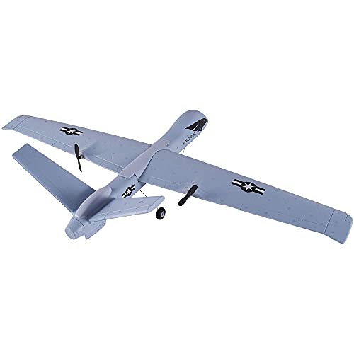 RC Plane Remote Control Airplane - 2.4Ghz 2 Channels DIY RC Predator Aircraft with 3-Axis Gyro for Beginner RC Plane with 2 batteries, Wingspan 660mm from PLRB