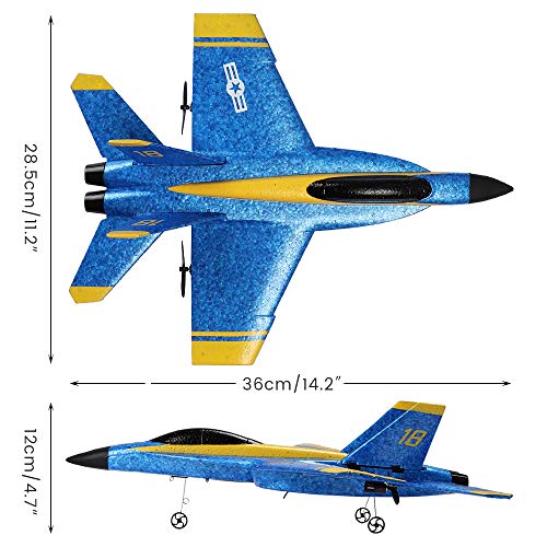 RC Plane Remote Control Airplane Ready to Fly, 2.4GHZ 2 Channel RTF RC Glider Easy to Fly for Kids Beginners and Adults (3 Batteries) by Behorse