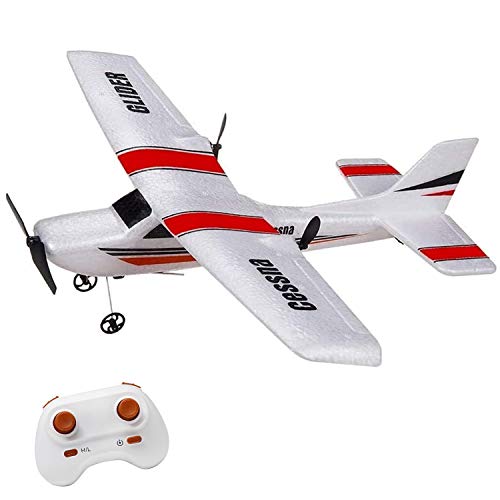 LBKR Tech RC Plane, 2.4Ghz 2 Channel Remote Control Airplane Ready to Fly,RC Aircraft Built in 6-Axis Gyro,Easy Fly RC Plane for Kids Boys Beginner (Red) by LBKR Tech