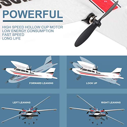 LBKR Tech RC Plane, 2.4Ghz 2 Channel Remote Control Airplane Ready to Fly,RC Aircraft Built in 6-Axis Gyro,Easy Fly RC Plane for Kids Boys Beginner (Red) by LBKR Tech