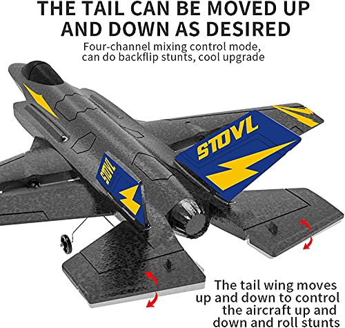 RC Plane - 2.4Ghz 4 Channels Remote Control Airplane Ready to Fly,RC Plane Built in 6-Axis Gyro,3D/6G Fly Modes RC Jet for Advanced Kids Adult,Entry Training Level RC Plane for Beginner by QY
