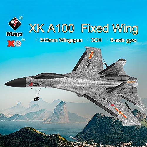 Goolsky WLtoys XK A100 2.4G 340mm 3CH RC Airplane Fixed Wing Plane Aircraft Outdoor Toys by Goolsky