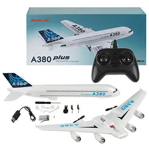 Remote Control Airplane, iHobby RC Plane Ready to Fly, 2.4Ghz 2 Channel RC Aircraft Built in 3-Axis Gyroscope, Durable EPP Styrofoam Remote Control Plane for Kids Boys Girls Beginner from BaiLing Toys