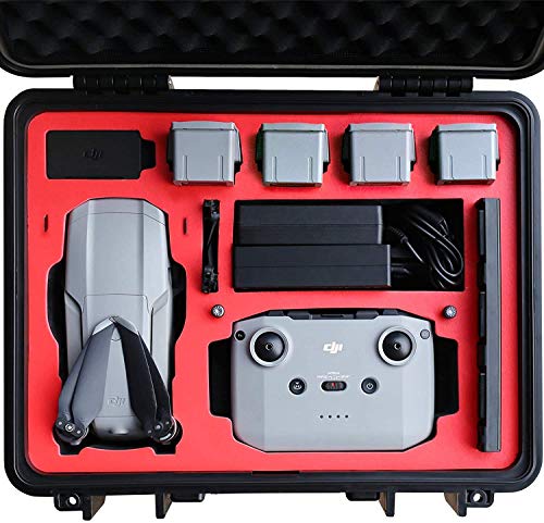 VCUTECH Mavic Air 2 Air 2S Waterproof Hard Carrying Case Compatible with DJI Mavic Air 2 Air 2S Drone/Fly More Combo & Drone Accessories, Top Grade Foam Insert, Anti-Crash with Full Protection by VCUTECH