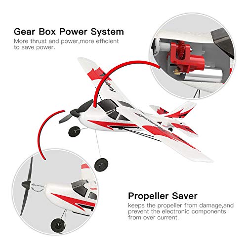 RC Plane Remote Control Airplane 3 Channel with 2.4Ghz Radio Control 6 Axis Gyro, Durable EPP Foam, Easy & Ready to Fly for Beginners,Great Little Plane for Kids and Adults from FUNTECH