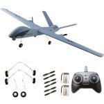 RC Plane Remote Control Airplane - 2.4Ghz 2 Channels DIY RC Predator Aircraft with 3-Axis Gyro for Beginner RC Plane with 2 batteries, Wingspan 660mm from PLRB