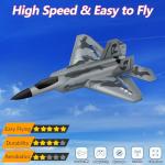 HAWK'S WORK 2 CH RC Airplane, F-22 RC Plane Ready to Fly, 2.4GHz Remote Control Airplane, Easy to Fly RC Glider for Kids & Beginners by HAWK'S WORK