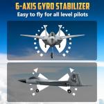 HAWK'S WORK 2 CH RC Airplane, F-22 RC Plane Ready to Fly, 2.4GHz Remote Control Airplane, Easy to Fly RC Glider for Kids & Beginners by HAWK'S WORK