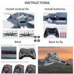 HAWK'S WORK 2 CH RC Airplane, F-22 RC Plane Ready to Fly, 2.4GHz Remote Control Airplane, Easy to Fly RC Glider for Kids & Beginners by HAWK'S WORK