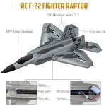 HAWK'S WORK 2 CH RC Airplane, F-22 RC Plane Ready to Fly, 2.4GHz Remote Control Airplane, Easy to Fly RC Glider for Kids & Beginners by HAWK'S WORK