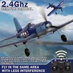 RC Plane 4 Channel Remote Controlled Aircraft Ready to Fly, One Key Aerobatic and One-Key U-Turn, Easy Control for Beginners, F4U Corsair RC Airplane Best Gift for Advanced Kids LEAMBE by LEAMBE