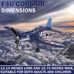 RC Plane 4 Channel Remote Controlled Aircraft Ready to Fly, One Key Aerobatic and One-Key U-Turn, Easy Control for Beginners, F4U Corsair RC Airplane Best Gift for Advanced Kids LEAMBE by LEAMBE