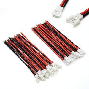10 Pairs 2.0mm Spade 2P Cable Lead Plug Connector Male and Female for 1S Lipo Battery Charging Drone Syma X5C X5SW SNAPTAIN S5C by elechawk
