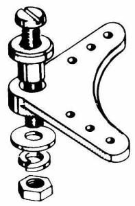 Du-Bro 167 90 Degree Nylon Bellcrank Assembly (2-Pack) from Du-Bro