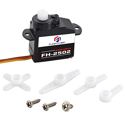 FLASH HOBBY 2PCS FH-2502 Nano Servo 2g Steering Gear with JST Interface for RC Micro Indoor Aircraft Airplane Engine Spare Parts from FLASH HOBBY