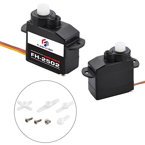 FLASH HOBBY 2PCS FH-2502 Nano Servo 2g Steering Gear with JST Interface for RC Micro Indoor Aircraft Airplane Engine Spare Parts from FLASH HOBBY