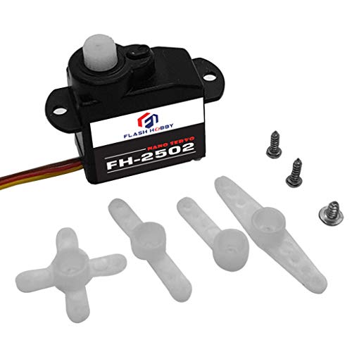 FLASH HOBBY 2PCS FH-2502 Nano Servo 2g Steering Gear with JST Interface for RC Micro Indoor Aircraft Airplane Engine Spare Parts from FLASH HOBBY