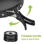 Backpacking Camping Cookware Mess Kit – Cooking Set