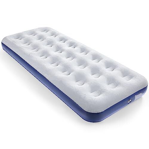 Inflatable Camping Air Mattress with Flocked Surface