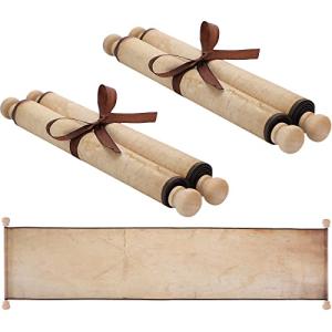 Blank Paper Scrolls on Wood Rods – 2 Pack