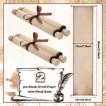 Blank Paper Scrolls on Wood Rods – 2 Pack