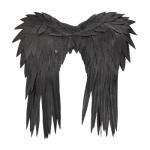 Black Adult Angel Wings - 2.9Ft Cosplay Accessory