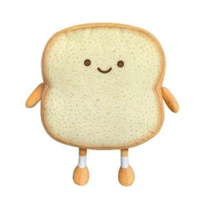 Cute Toast Bread Plush Pillow - Funny Food Toy