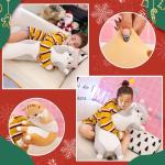 Kawaii Cat Plush Long Body Pillow - Gray