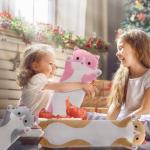 Kawaii Cat Plush Long Body Pillow - Gray