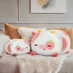 Kawaii Strawberry Cow Plush Pillow - 8 Inch