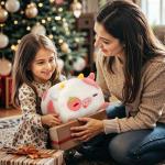 Kawaii Strawberry Cow Plush Pillow - 8 Inch