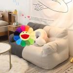 Sunflower Plush Pillow - Colorful Smile Cushion