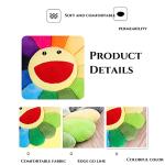 Sunflower Plush Pillow - Colorful Smile Cushion