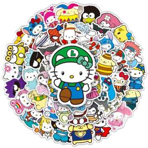 50pcs Cute Sanrio Cosplay Stickers for Kids